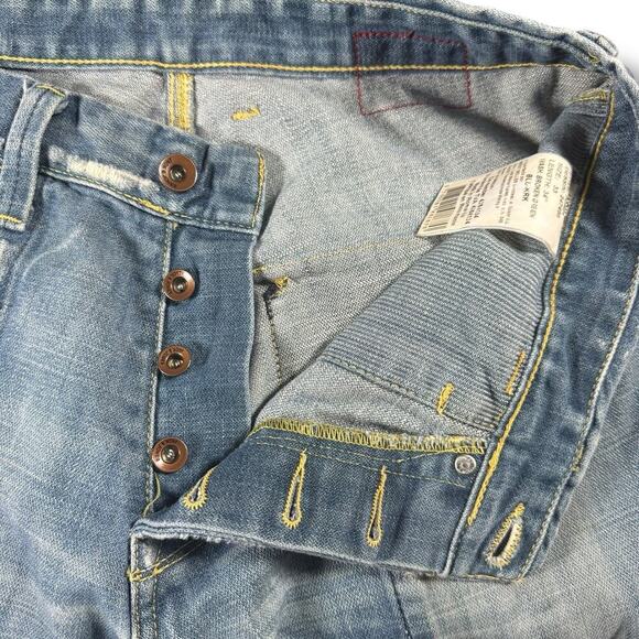 RARE Jack & Jones Forza Broken Green Jeans Sz 33 Baggy Vintage Y2K Carpenter - Picture 6 of 11